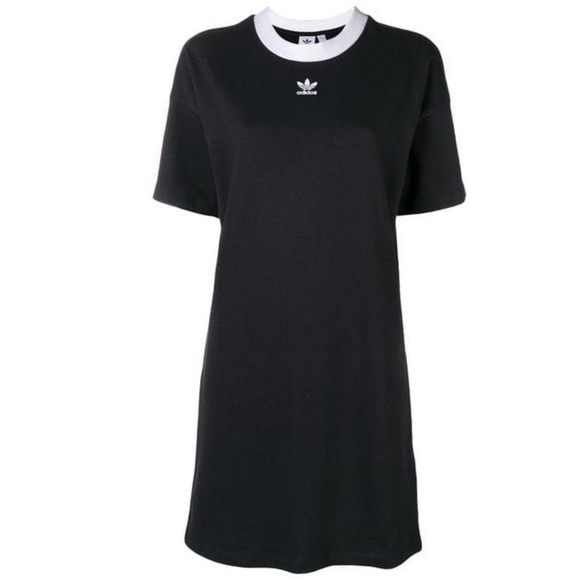 New Adidas Trefoil T-shirt Dress - Picture 6 of 7
